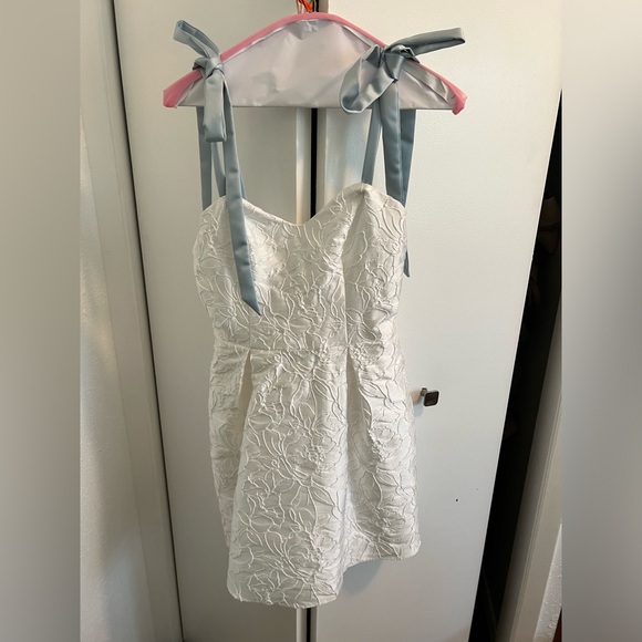 DB STUDIO Short Jacquard A-Line Dress with Removable Straps - Picture 6 of 7